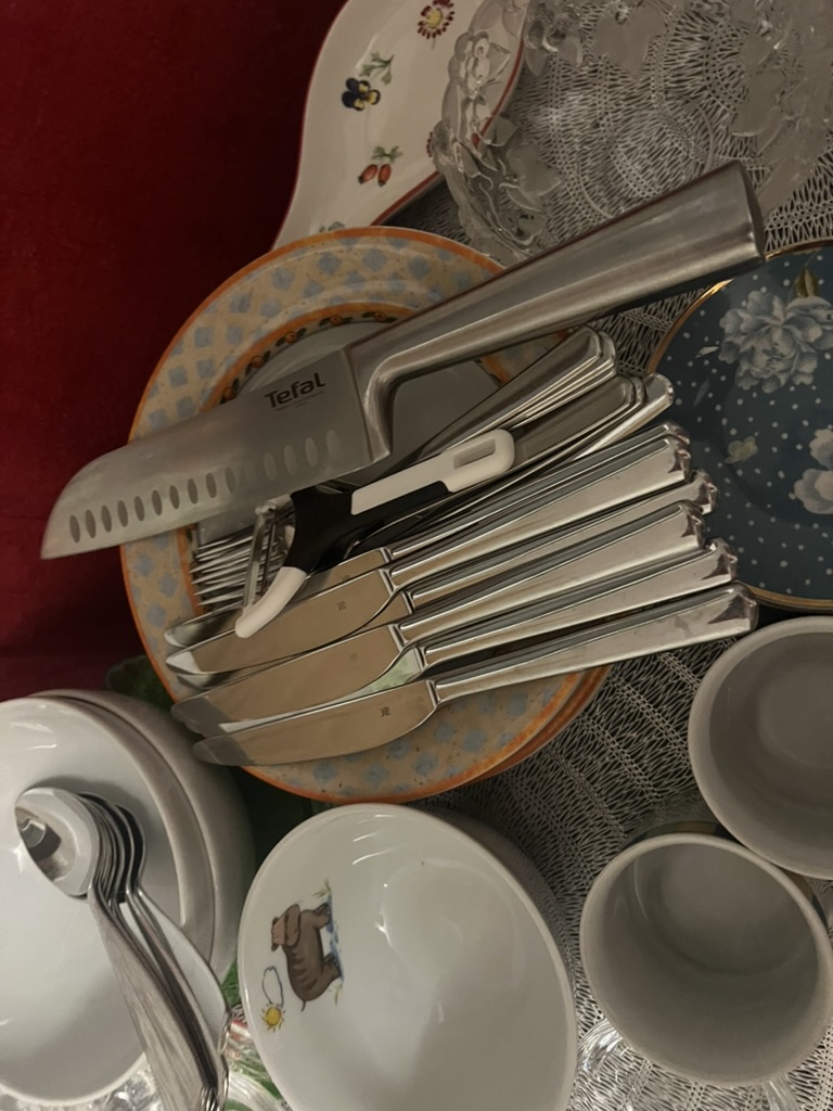 Originalfoto 6 mit Servierschale mit Pflanzenmotiven