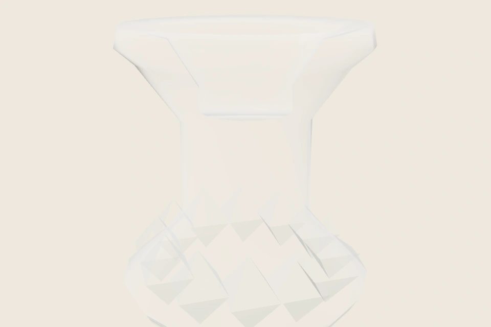 3D-Interpretation von Facettierter Glashalter